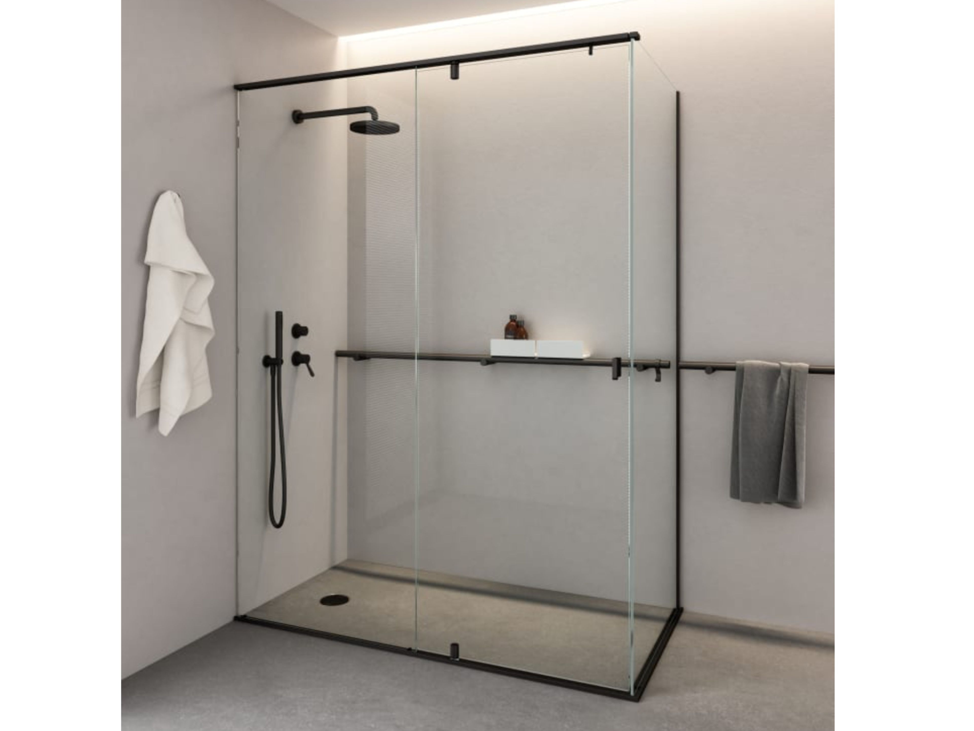 Угловая душевая кабина из хрусталя Agape Plan-a ARCH-00022984