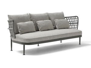 3-местный алюминиевый садовый диван с порошковым покрытием
