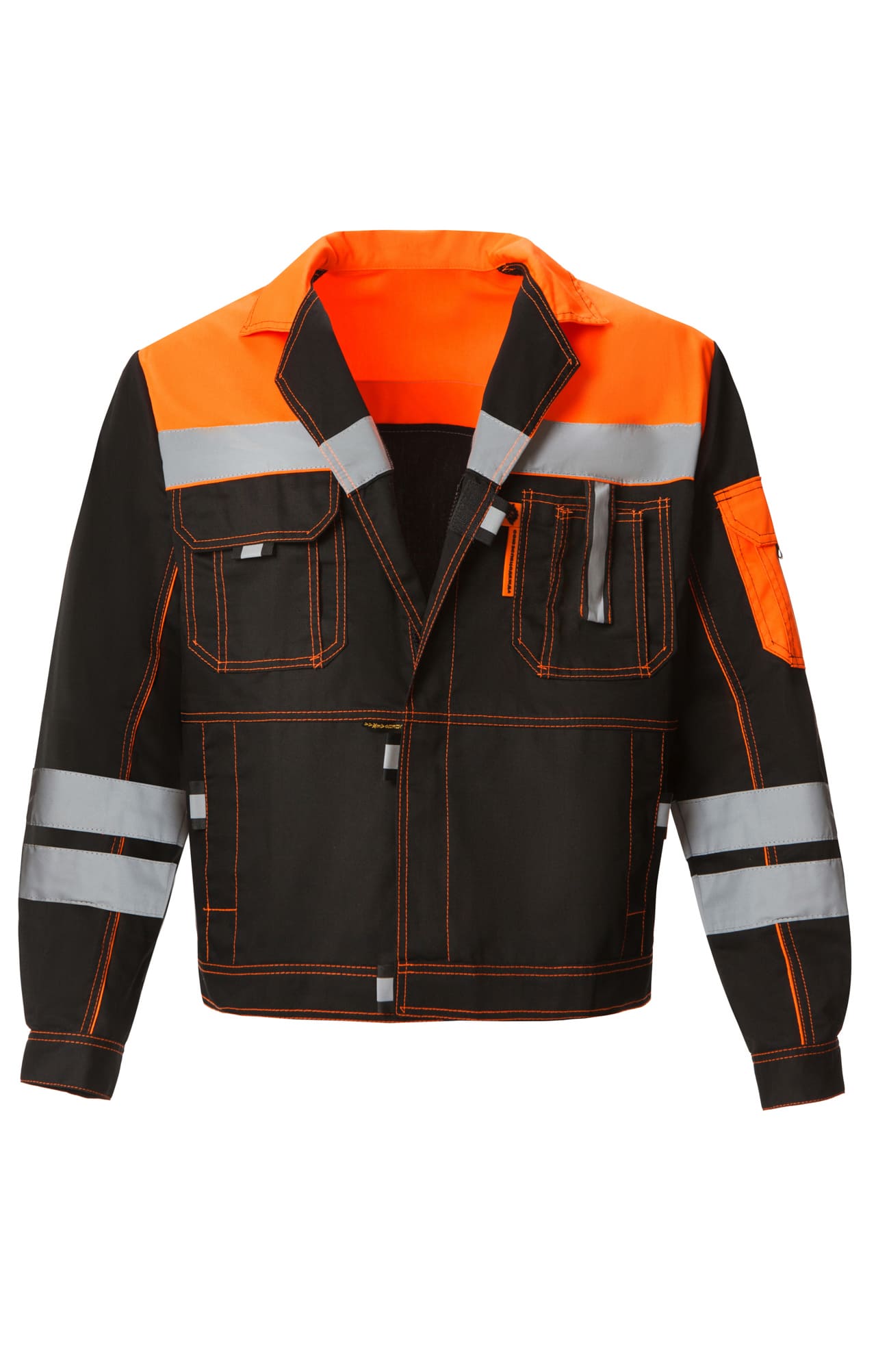 61848 Костюм "Профессионал-2" с СВП черно-оранжевый  Летняя спецодежда  размер 60-62/182-188  - Вид №3