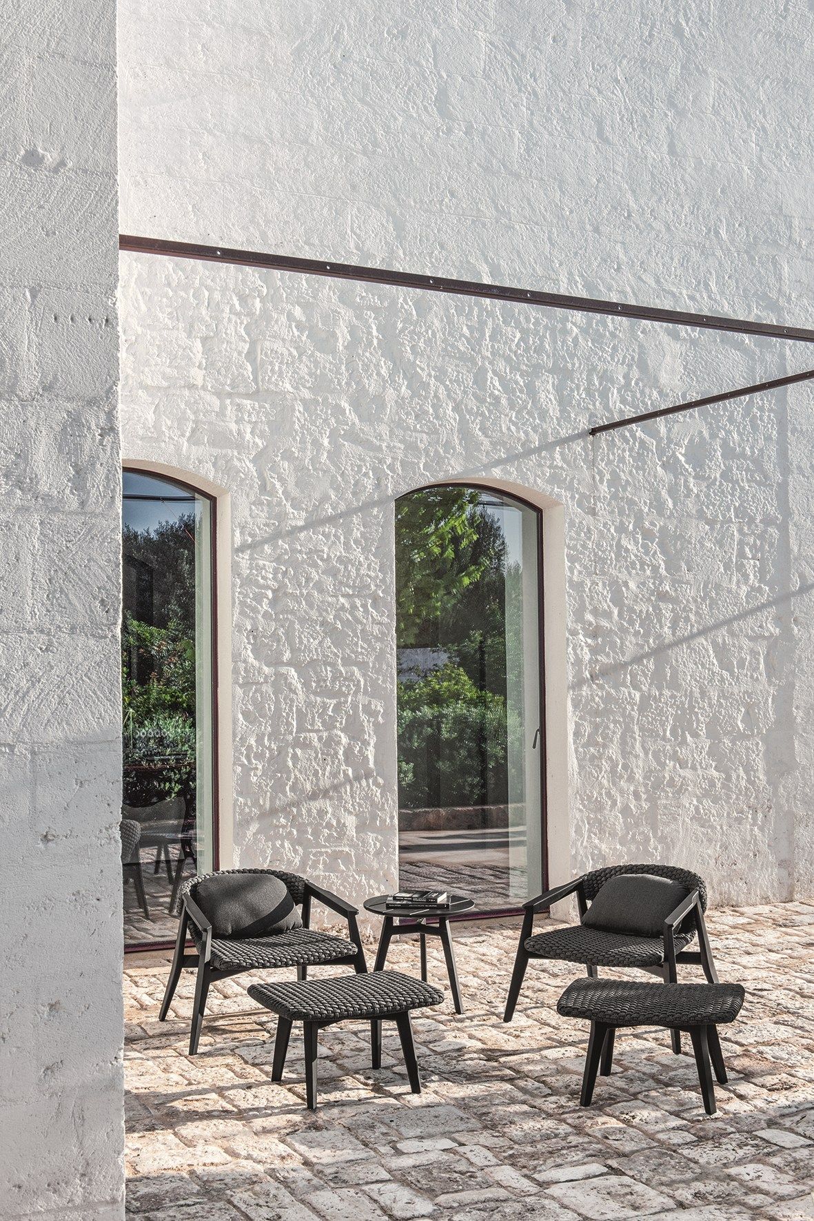 Синтетическая ткань садовое кресло с подлокотниками Ethimo Knit ARCH-00122669 - Вид №5