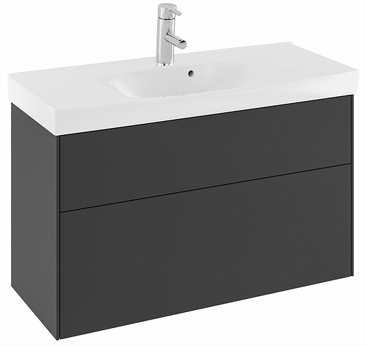 47433 IFO Sense тумба под умывальник с двумя ящиками, W = 600 мм, W1 = 622 мм, мол. - Вид №9