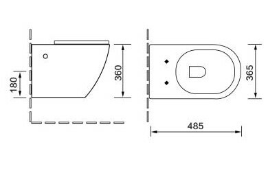SL-5005 Унитаз подвесной безободковый LAB.Space  - Вид №1