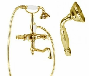 Смеситель для ванны с поворотным изливом с ручным душем, шлангом 150 см CEZARES LORD-VDF-03/24-M