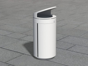 Держатель для мусора из нержавеющей стали с крышкой