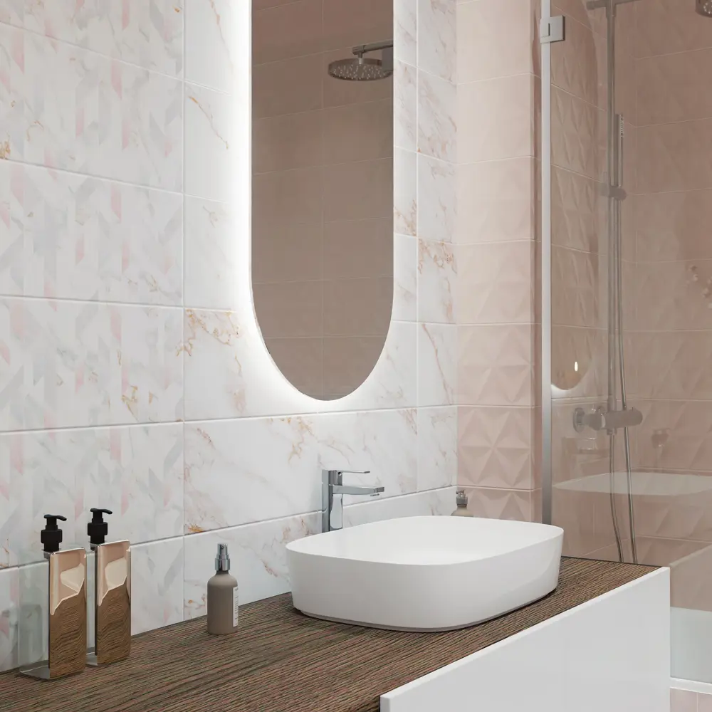 Плитка настенная Mersey Monor A0554C14102 20x40 см 1.6 м² матовая цвет розовый Santreyd STLM-2142925 - Вид №7