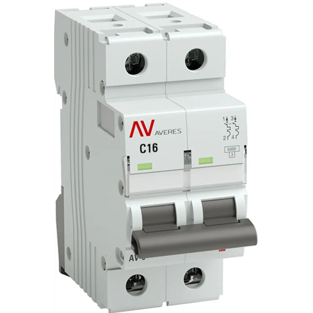 Автоматический выключатель EKF AV-6 2P C16A для защиты электросети 84579879 STLM-0052241