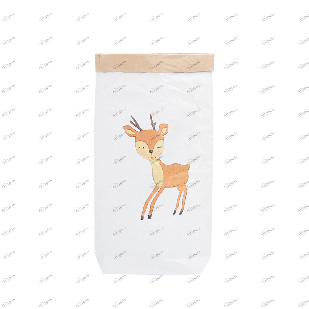 Эко-мешок для игрушек "Олененок" из крафт бумаги VAMVIGVAM  282001 Белый;бежевый Santreyd 
