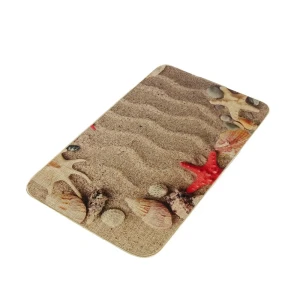 Коврик для ванной Delphinium Пляж 45x75 см цвет бежевый