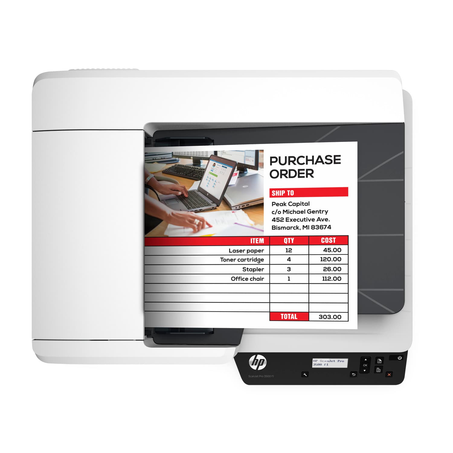 L2741A#B19 scanjet pro 3500 f1 flatbed scanner HP Santreyd  - Вид №5