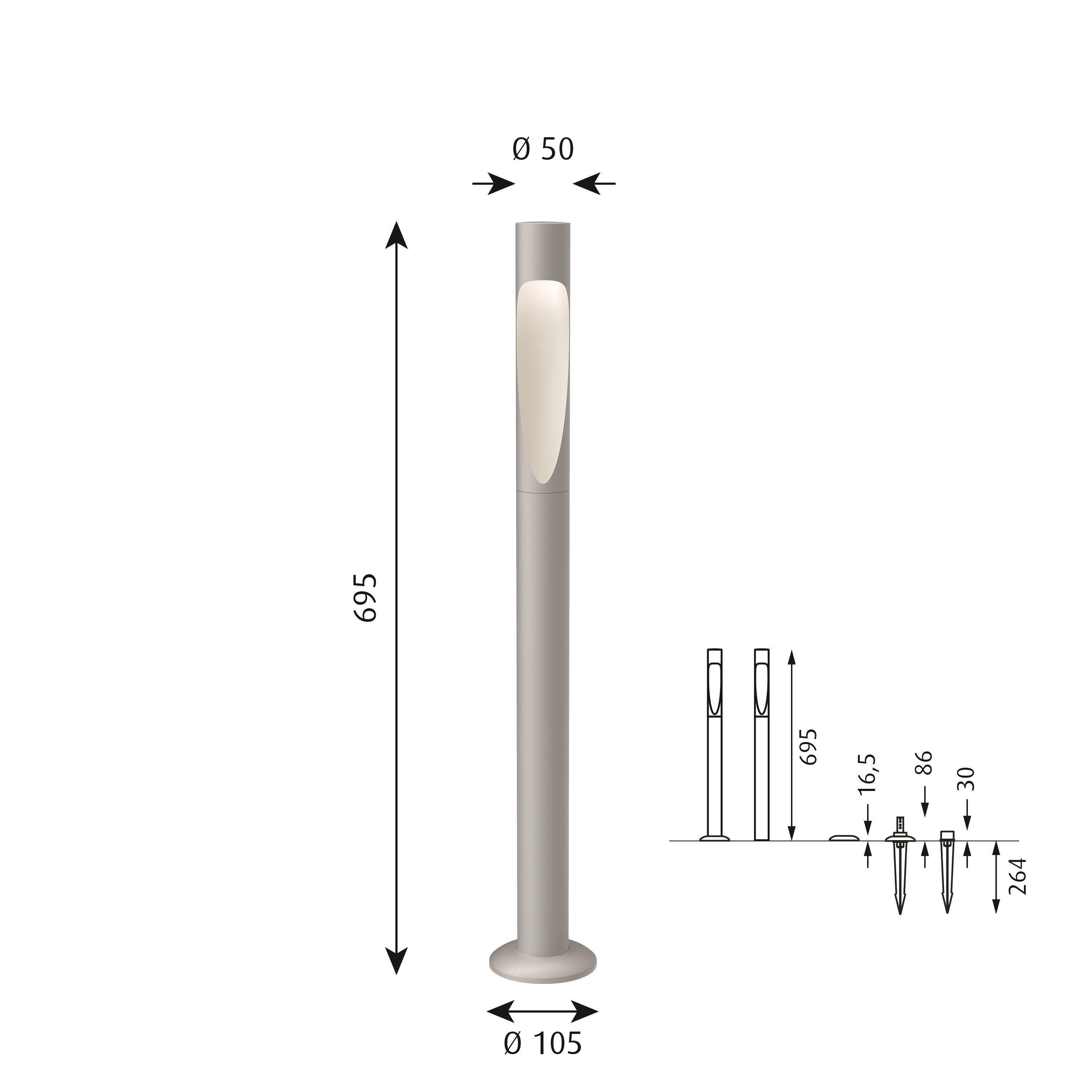 Алюминиевый светодиодный световой столб Louis Poulsen Flindt ARCH-00095039 - Вид №3
