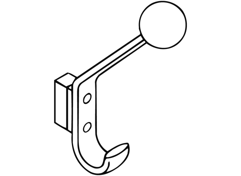 477.90.081 крючок для одежды HEWI System 111 | Polyamid  - Вид №3