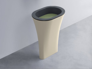 AMLA65-BA+AMPILO-AG+AMCOLO-LN Раковина Amedeo Ovale отдельностоящая cielo Enjoy + Amedeo