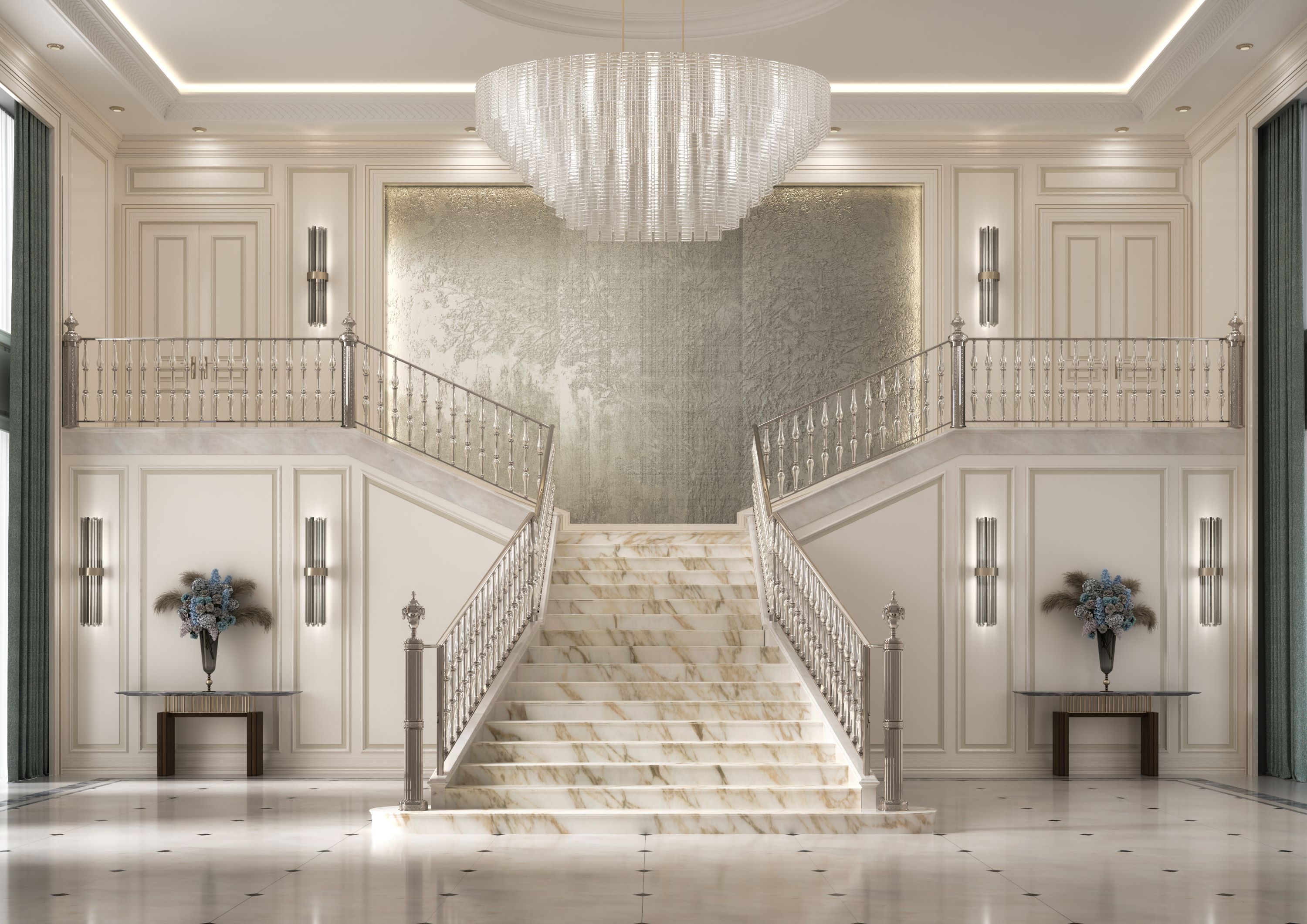 Латунные и хрустальные перила для лестницы Galbiati Luxury Balustrade ARCH-00077770 - Вид №2