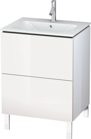 LC662502222 Тумбочка напольная L-Cube #LC6625 620 x 481 мм Белый глянцевый декор Duravit - Вид №2