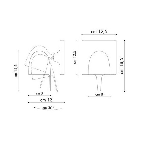 Studio Italia Design Coppa S1 silver Coppa настенный 89083 - Вид №2