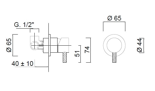 Однорычажный встраиваемый смеситель для душа Rubinetteria Giulini My Future Deluxe ARCH-00057005 - Вид №2