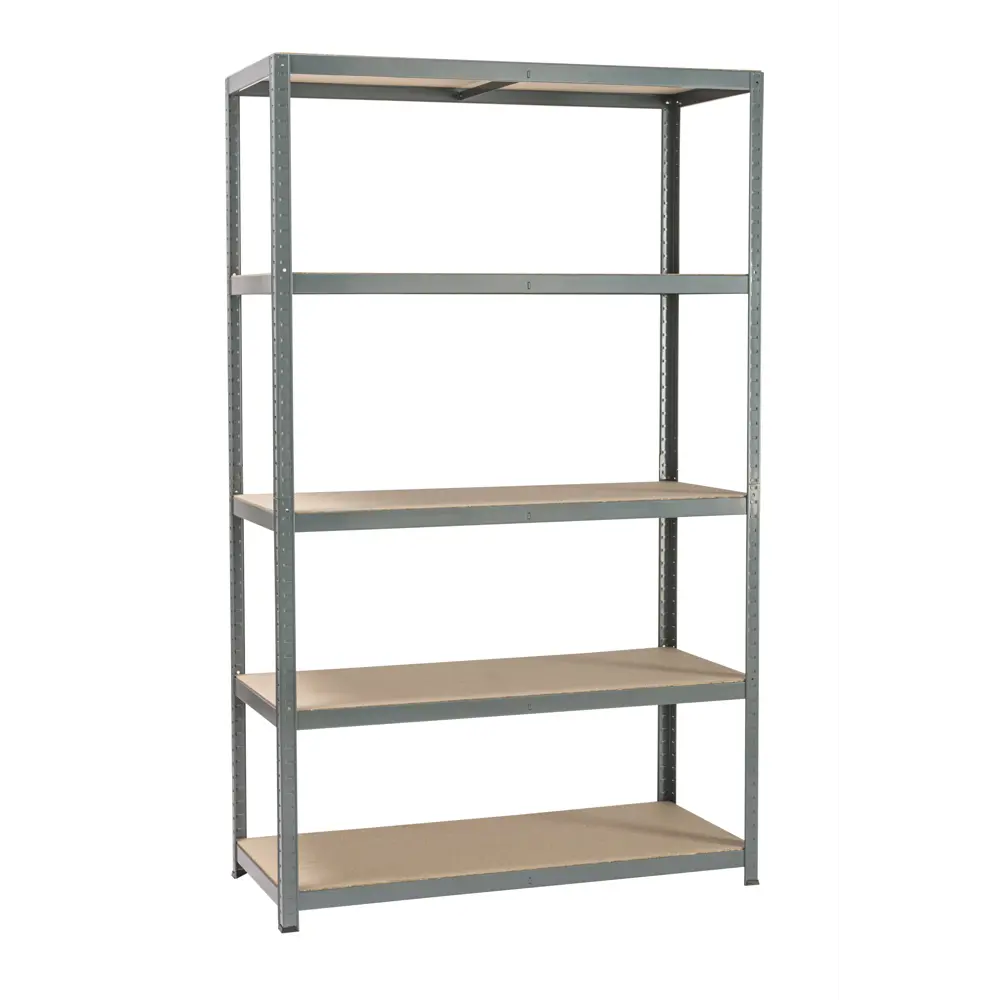 Стеллаж металлический Spaceo 120x196x50 см, 5 полок, цвет серый STLM-2148941 - Вид №2