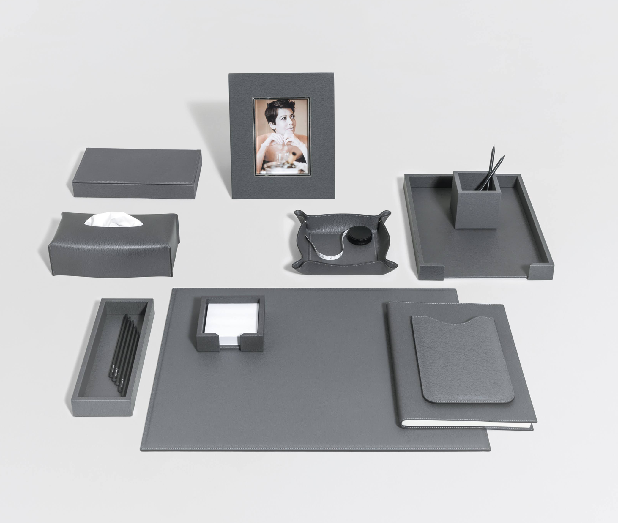 Поднос для писем - 35X26,5XH4 см / тканая кожа_coffee Pinetti 00.0339.061.015 - Вид №4