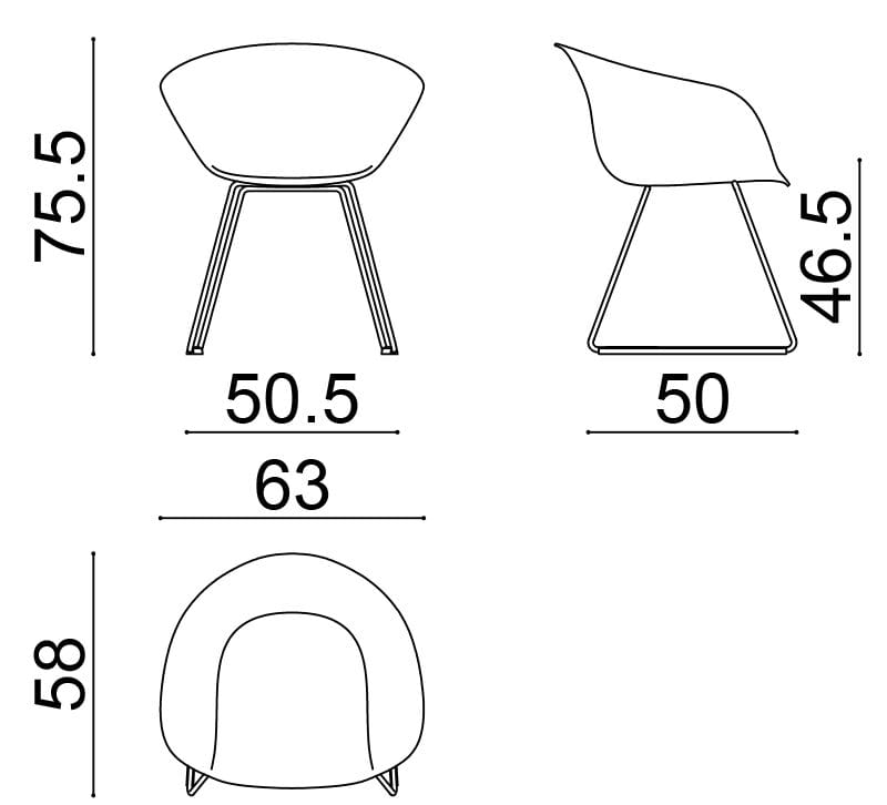 Садовый стул из полипропилена Arper Duna 02 ARCH-00054360 - Вид №8