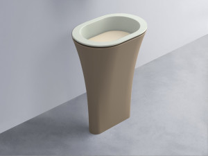 AMLA65-PM+AMPILO-LN+AMCOLO-AN Раковина Amedeo Ovale отдельностоящая cielo Enjoy + Amedeo