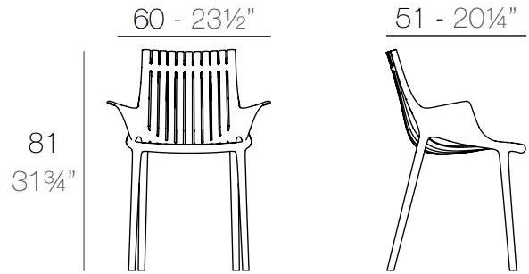 VONDOM Садовый стул с подлокотниками Ibiza sun-id-1462946 - Вид №10