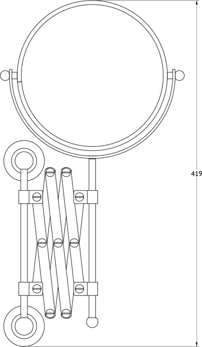 STI 420 Косметическое зеркало двустороннее x2 3SC STILMAR ANTIQUE SILVER Treesseci 3SC - Вид №1