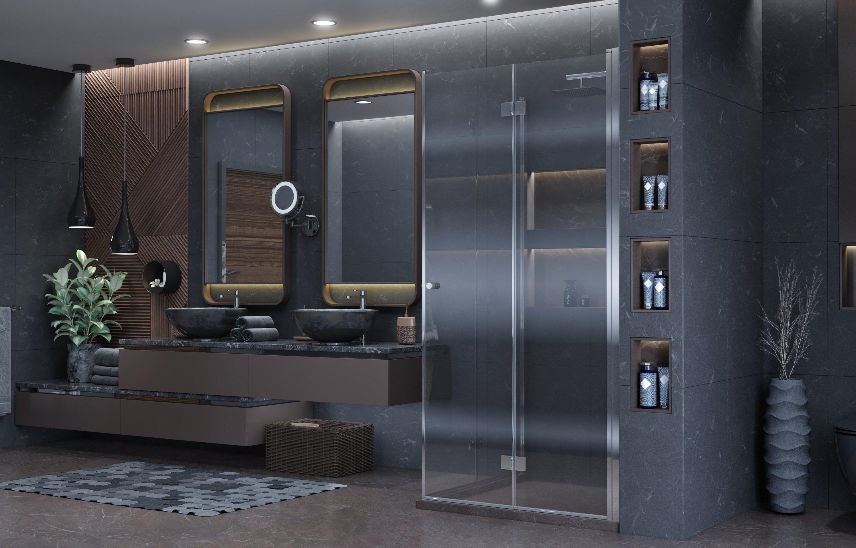 Душевое ограждение Ambassador Diamond 12011109 (900x900x2000), 1 место - Вид №3