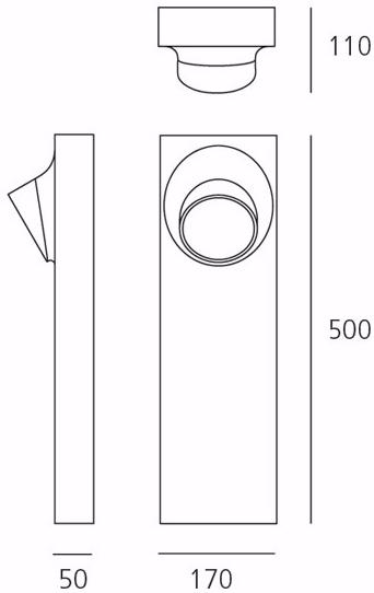 Artemide Светодиодный столбик из литого алюминия Ciclope sun-id-1465749 - Вид №5
