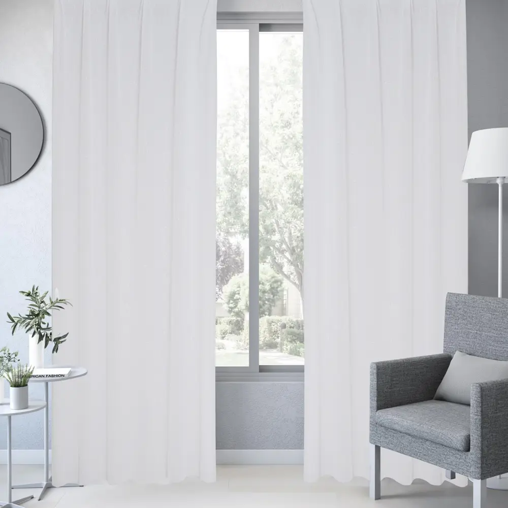 Тюль на ленте Bornaria 250x280 см цвет белый 83407082 STLM-2069247 INSPIRE  - Вид №3