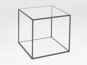 Duvivier Canapés Квадратный стеклянный журнальный столик с журнальной стойкой Karusa Karusabc22v