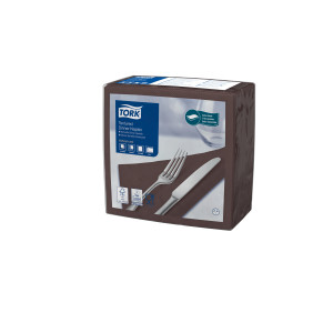 50941800 Текстурированная коричневая обеденная салфетка, сложенная в 1/4 раза Tork