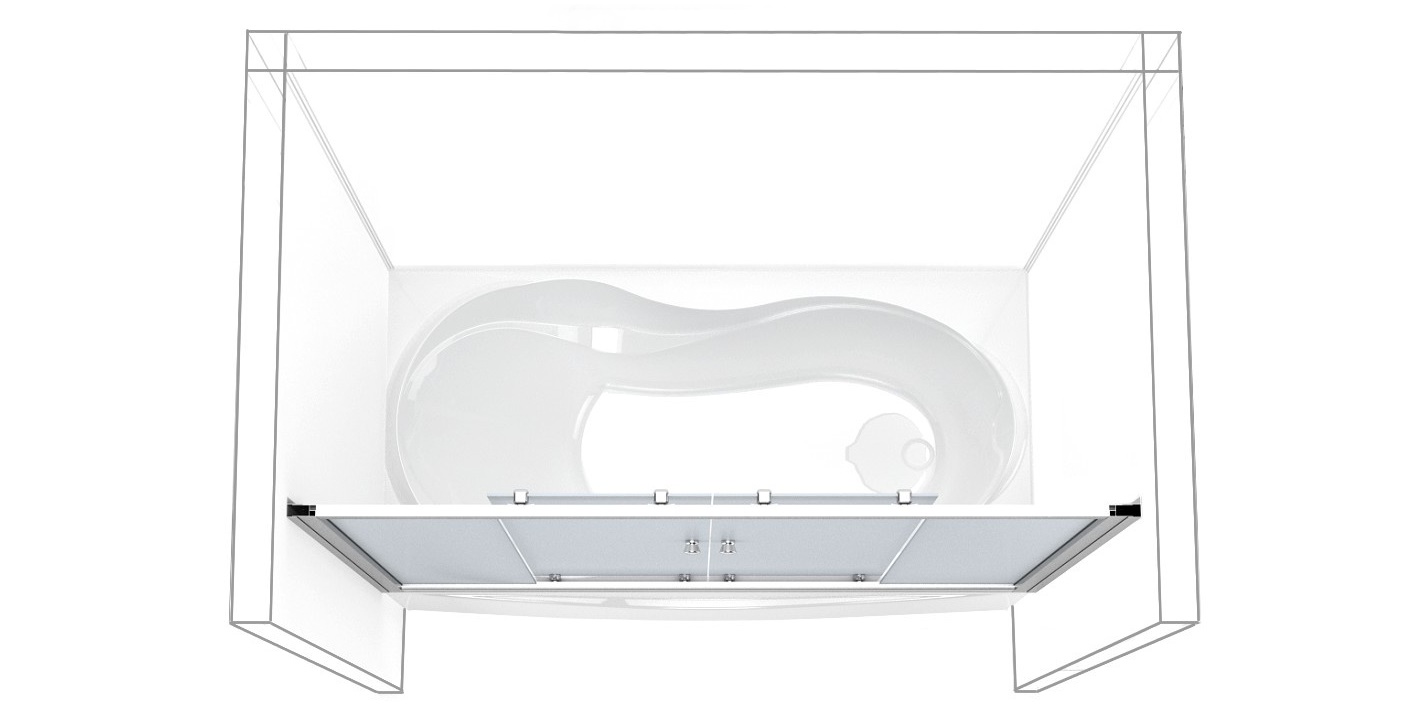 175831 Душевое ограждения на борт вынны Aquanet Россия AQ5 - Вид №4