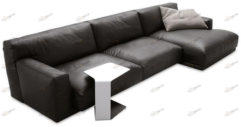 Poliform Модульный кожаный диван с шезлонгом Paris-seoul sun-id-1457245