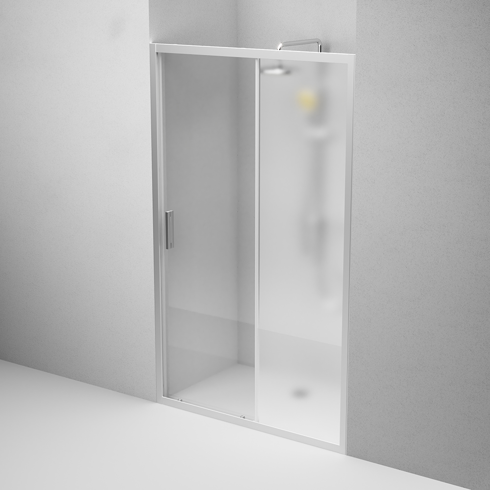 W90G-120-1-195MM Solo Дверь душевая 120х195 стекло матовое профиль матовый хром AM.PM Gem - Вид №3