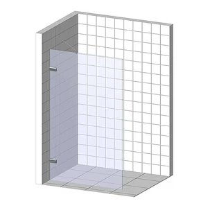 Душевая перегородка в нишу 95x200 GK-861NA стекло прозрачное 6 мм GUTEWETTER TREND DOOR