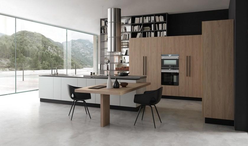 Floritelli Cucine Лакированная оборудованная кухня HPL с островом Prima sun-id-1508321 - Вид №1