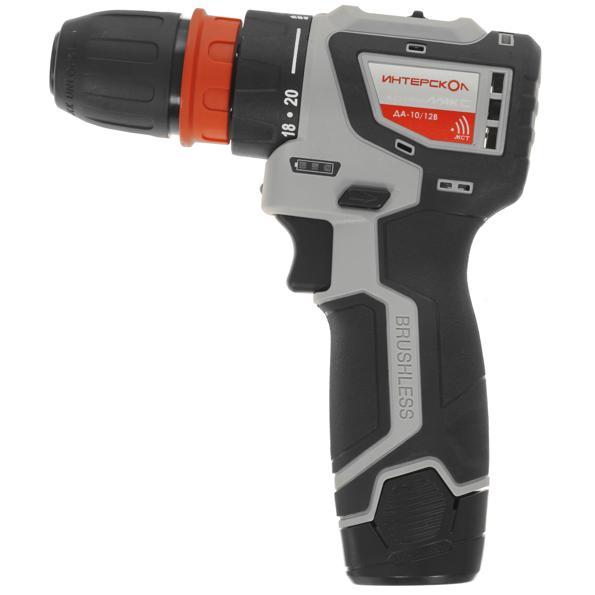 Дрель-шуруповерт Интерскол КомбиМАКС ДА-10/12В 36 АПИ-Т 12V 9960777 STDN-0053317