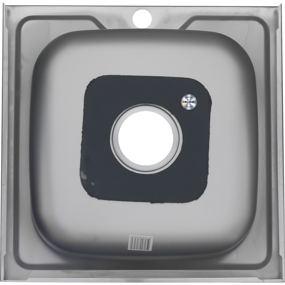Мойка 5050 MELANA 0,8/180 ДЕКОР накладная квадратная с сифоном (098D t *10) 098D t (*10) - Вид №2