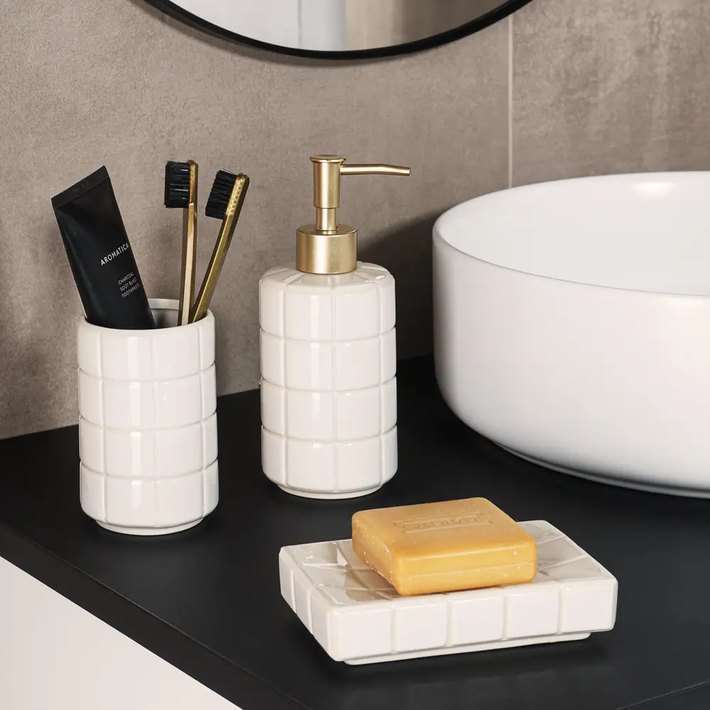 Керамический стакан для зубных щеток Verran Line - элегантный органайзер для ванной 89384100 STLM-1568972 - Вид №4