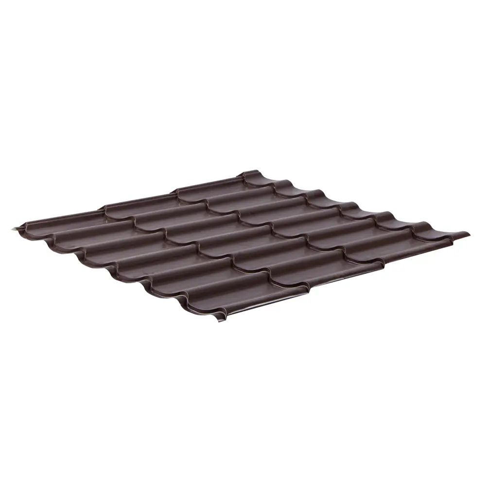 Металлочерепица 0.5 мм 1200x1180 мм RAL 8017 коричневый Santreyd STLM-2023214 - Вид №1