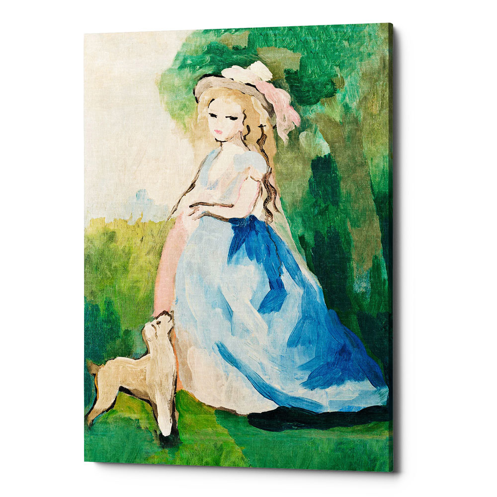896518966_2628 Картина «Дама с собачкой» (холст, галерейная натяжка) Object Desire 