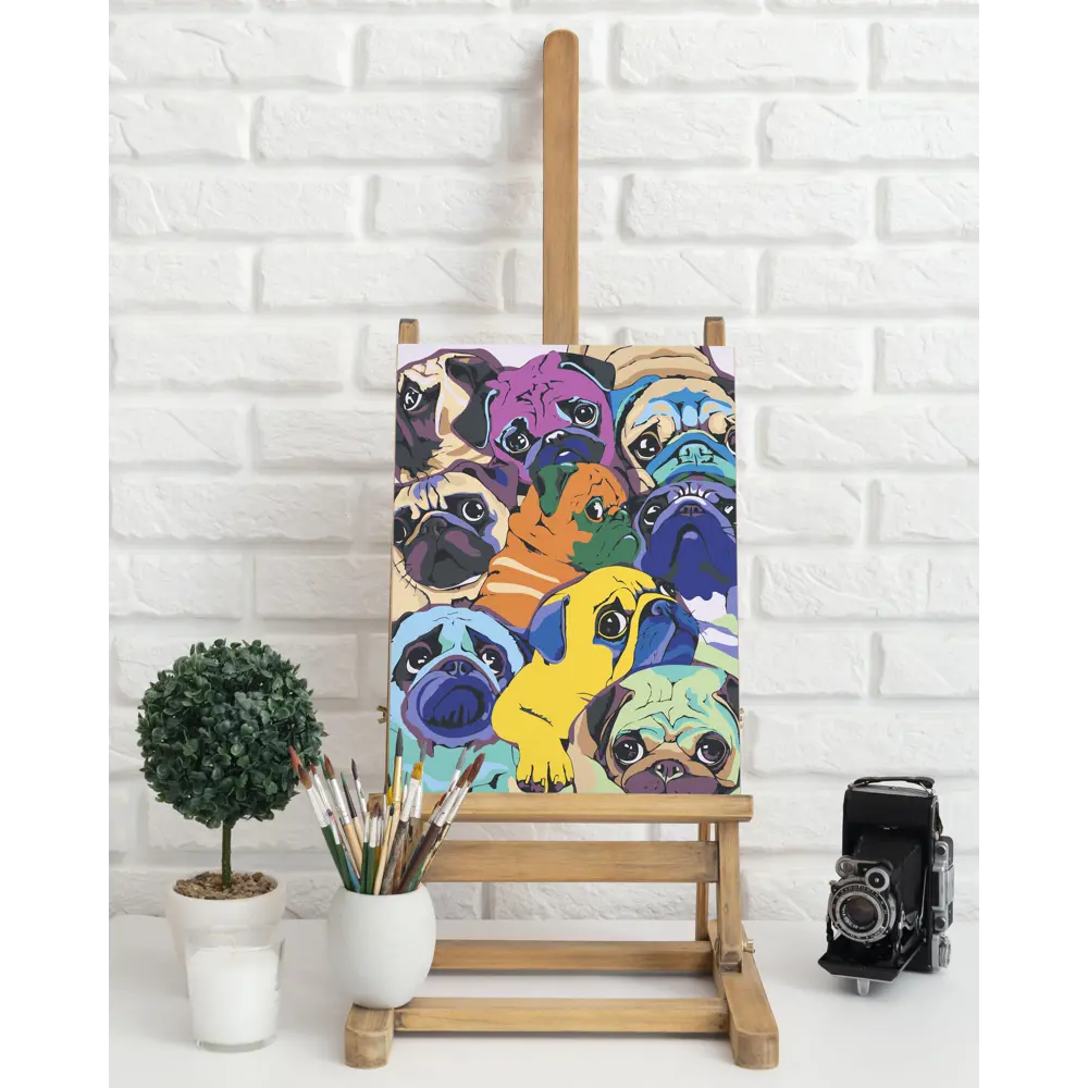 Картина по номерам Мопсы 40х50 см FBRUSH STLM-2144144 - Вид №2