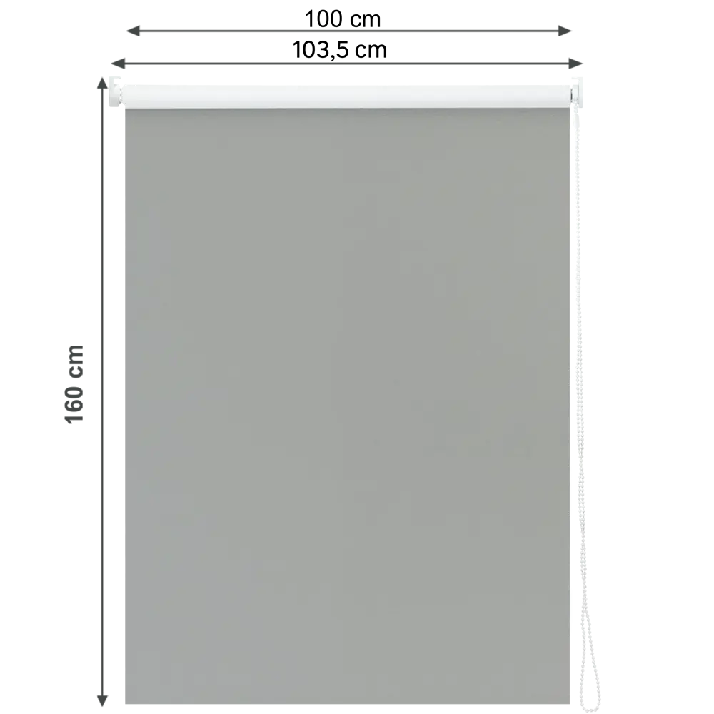 Штора рулонная блэкаут Inspire Santos 100x160 см серая Granit 3 82692251 STLM-2132463 - Вид №1