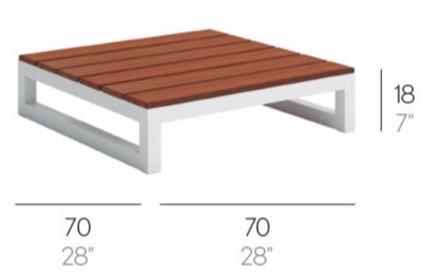 GANDIABLASCO Низкий саночный столик для сада из тика Saler teak sun-id-1410222 - Вид №5