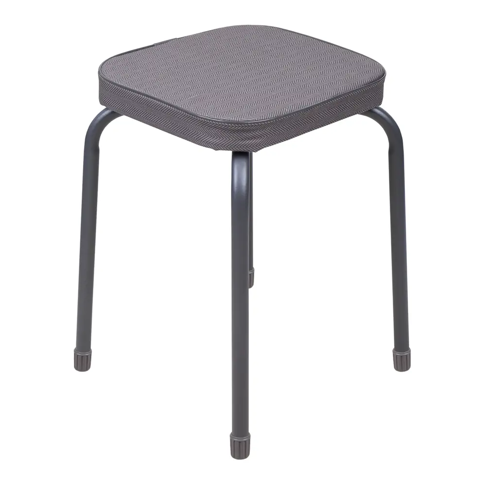 Табурет Haushalt НТ1/Н 32x46.5x32 см ножки металл/сиденье текстиль цвет серый Santreyd STLM-2206360 - Вид №1