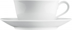 10642879 Furstenberg Чашка для капучино с блюдцем Furstenberg "Вагенфельд" 300мл (белая) Фарфор