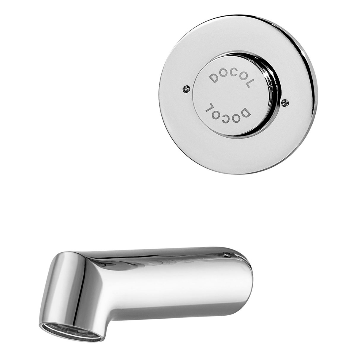00469406 Смеситель для ванной настенный высокого/низкого давления 135 мм PressMatic Docol ANTIVANDALISMO 