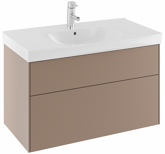 42560 IFO Sense тумба для умывальника с двумя ящиками, W = 900 мм, W1 = 922 мм, шпон черного дуба - Вид №11