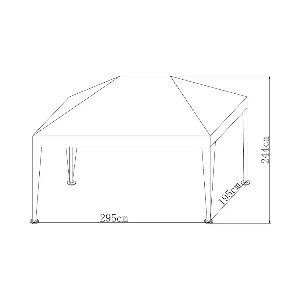 Santreyd Садовый навес с опорой 90G - уютная зона отдыха 1.95×2.95 м 82232739 STLM-0022470 - Вид №12
