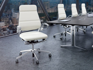 5-спицевое кожаное вращающееся офисное кресло